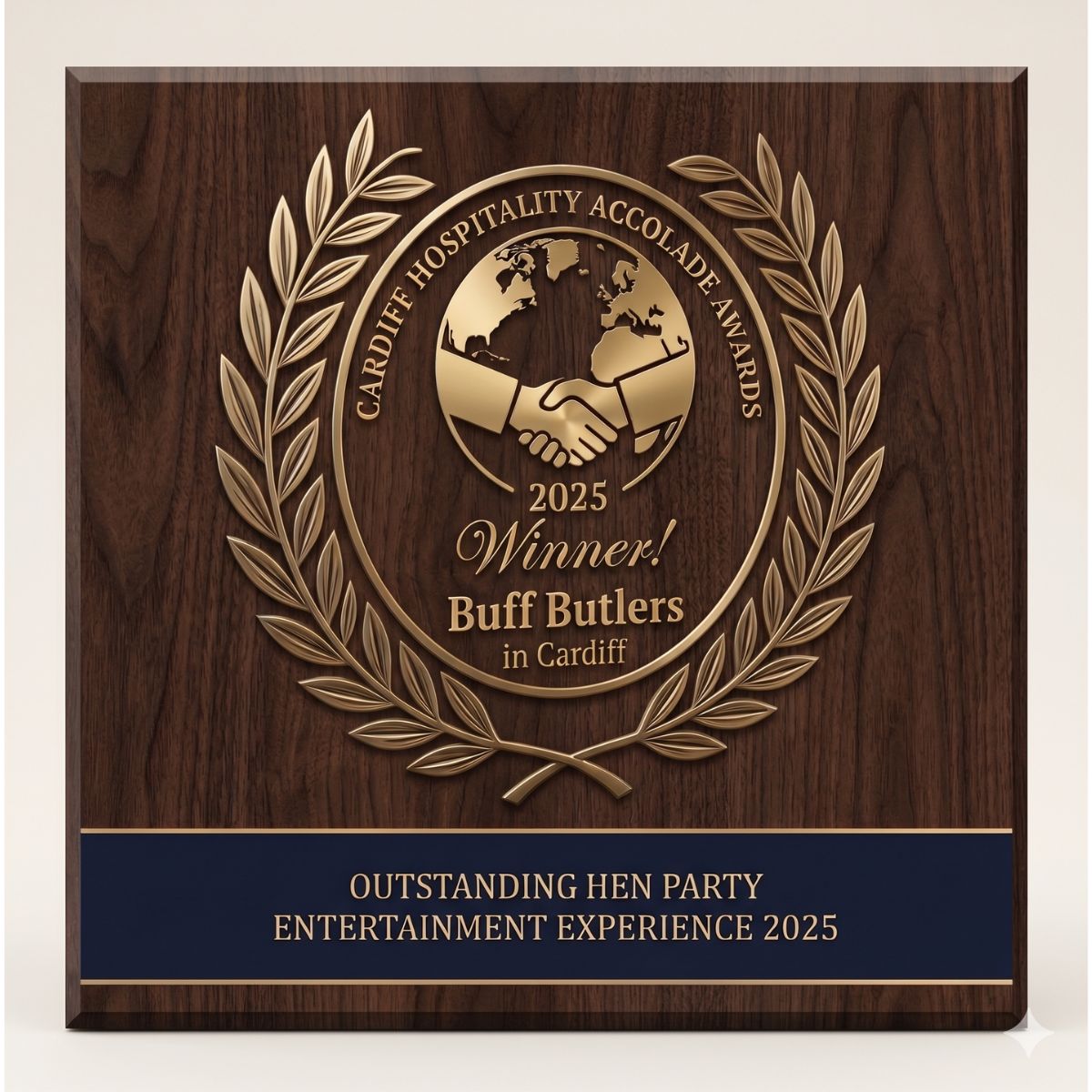 Buff Butlers in Cardiff award for outstanding hen party entertainment experience 2025